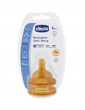 TETINA CHICCO PAPILLA LATEX 6M+ 2UNID
